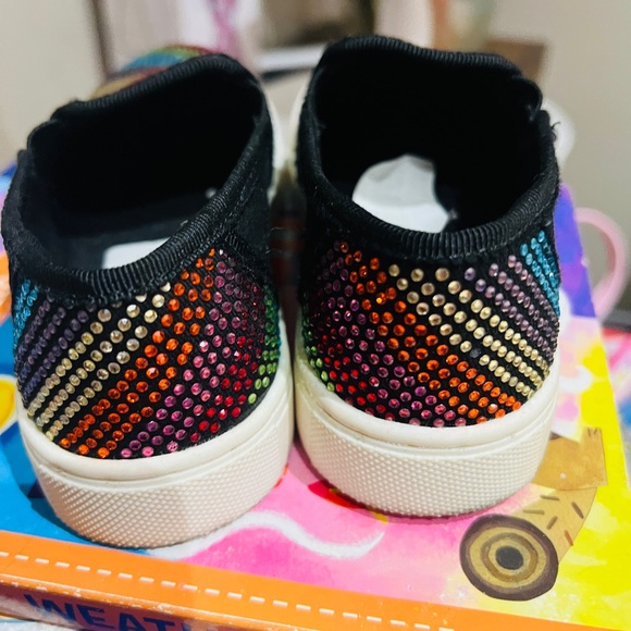 Colorful Rhinestone Slip-On Sneakers - Picture 3 of 3